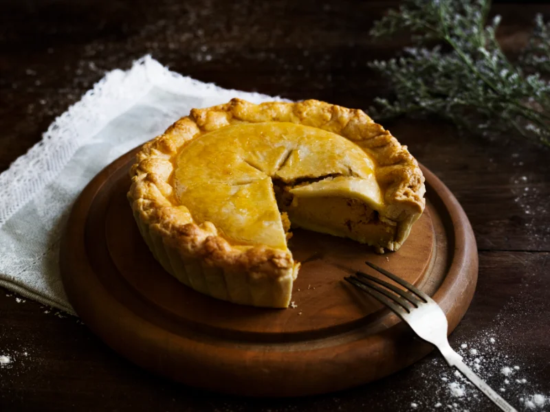 Tarte tatin de butternut à la tome des Bauges et noix